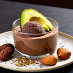 **Prompt 1: Guilt-Free Indulgence Reinvented**
    A vibrant and appealing spread of heart-healthy desserts, showcasing a rich, silky avocado chocolate mousse in a clear glass, golden oat and date cookies arranged on a natural-toned plate, and a refreshing, brightly colored fruit sorbet. The scene highlights the natural and wholesome ingredients that compose them, such as fresh green avocados, plump dates, various nuts (almonds, walnuts), chia seeds, and pure cocoa powder, all artfully arranged on a clean, inviting surface. The ambiance is warm and inviting, emphasizing deliciousness, guilt-free indulgence, and the beauty of healthy eating, illuminated by soft, natural light.
