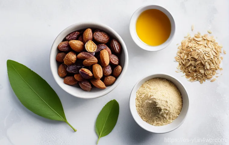 디저트와 건강의 관계 - **A Vibrant Display of Guilt-Free Desserts:** A beautifully arranged flat lay or top-down shot of a ...